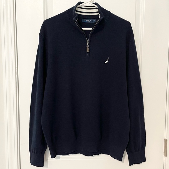Like New | Nautica Navtech Quarter 1/4-Zip Mock Neck Pullover Sweater - Picture 4 of 13